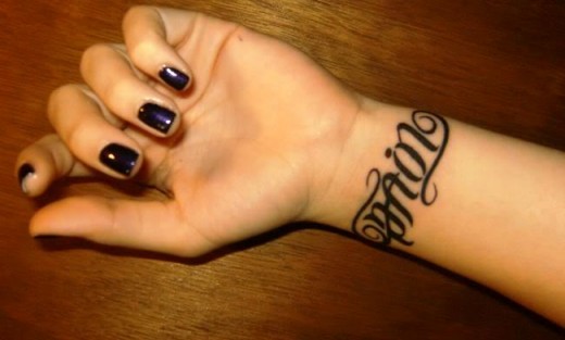 2011 Collection Inner Wrist Tattoo Designs For Girls
