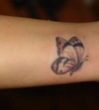 Butterfly Inner Wrist Tattoo
