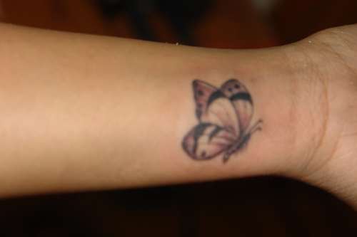 Butterfly Inner Wrist Tattoo