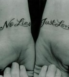 No Lies Just Love Wrist Tattoo