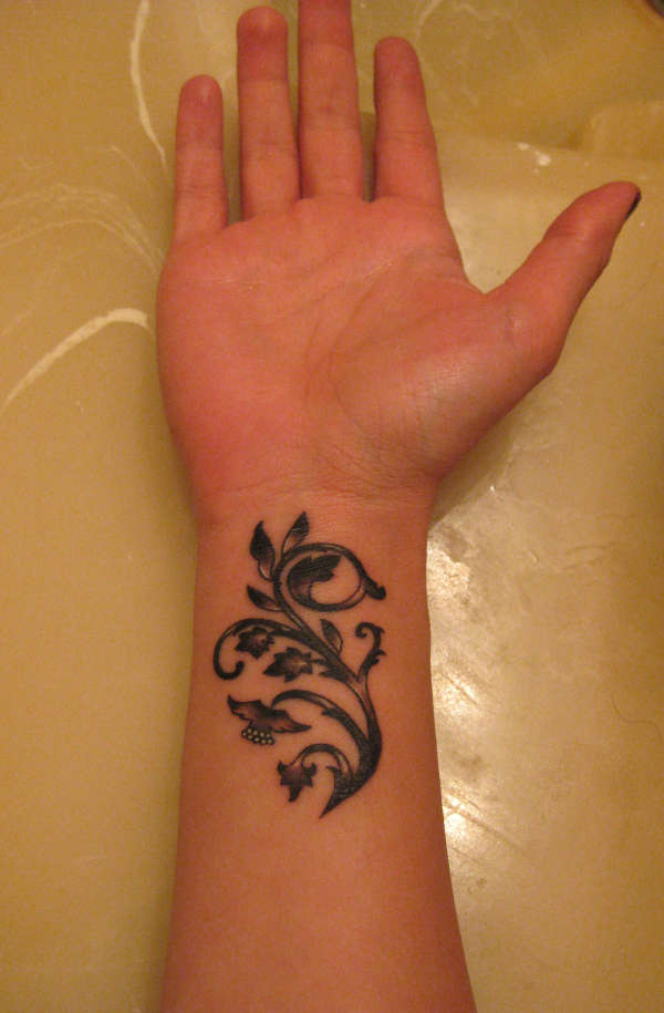 Vine Inner Wrist Tattoo