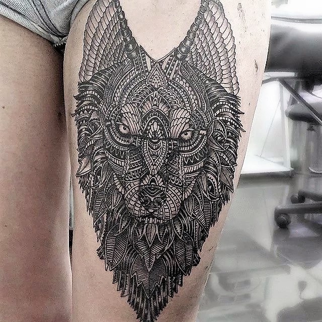 intricate-wolf-tattoos