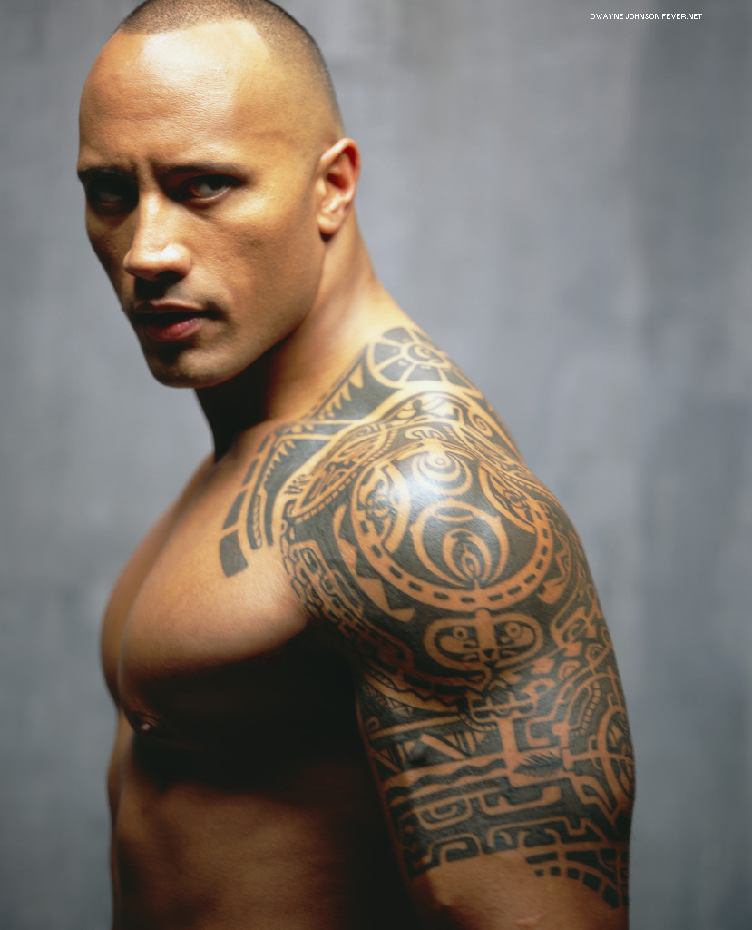 Awesome WWE The Rock Key Tattoos Design for Men