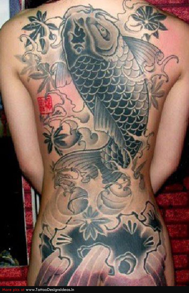 Koi Fish Tatto Design for Women