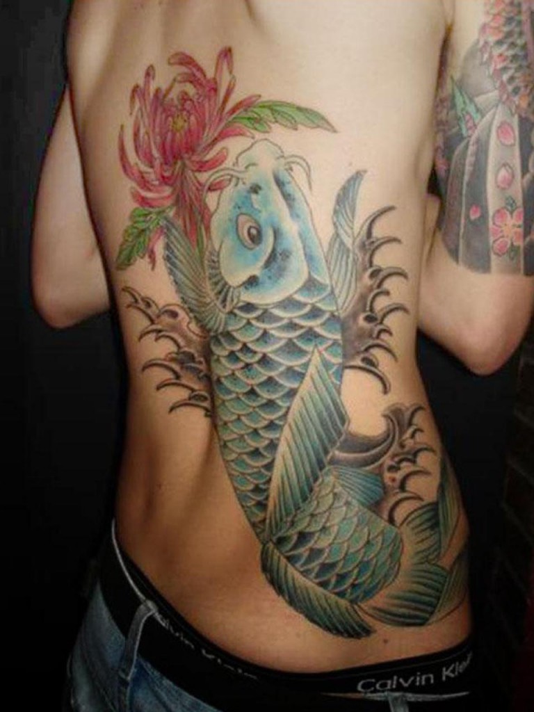 Awesome Japanese Koi Fish Tattoo Design