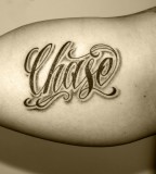 Nam Tattoo Lettering On Arm For Men