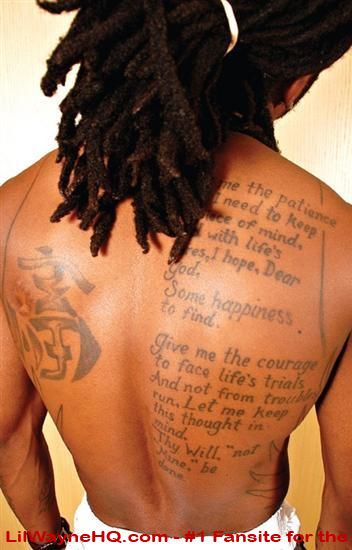 Poems Back Lil Wayne Tattoos