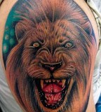 Beautiful Lion 3d Tattoo 