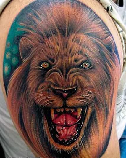 Beautiful Lion 3d Tattoo