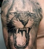 Original Lion Face Tattoo 