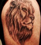 Half Sleeve Male Lion Tattoos 