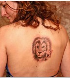 Lion Tattoos on Back For Women - Animal Tattoos
