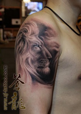 Big Lion Tattoo Design for Men’s Shoulder – Lion Tattoos