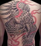 Amazing Fiery Eagle Back Tattoo - Eagle Bird Tattoos