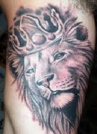 Shoulder Tattoos Lion King with Crown – Animal Tattoos