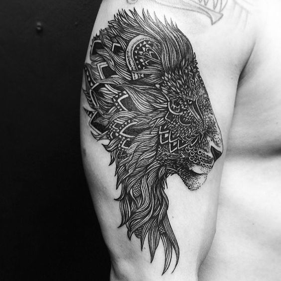 lion tribal tattoo