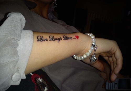 Awesome Live Laugh Love Tattoos