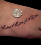 Live Laugh Love Letter Tattoo Design