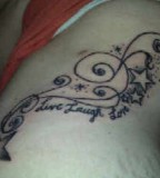 Live Laugh Love with Star Tattoo Design