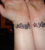 Live Love Laugh Tattoo on Left and Right Wrist