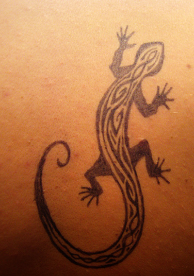 Tribal Gecko Tattoo Designs