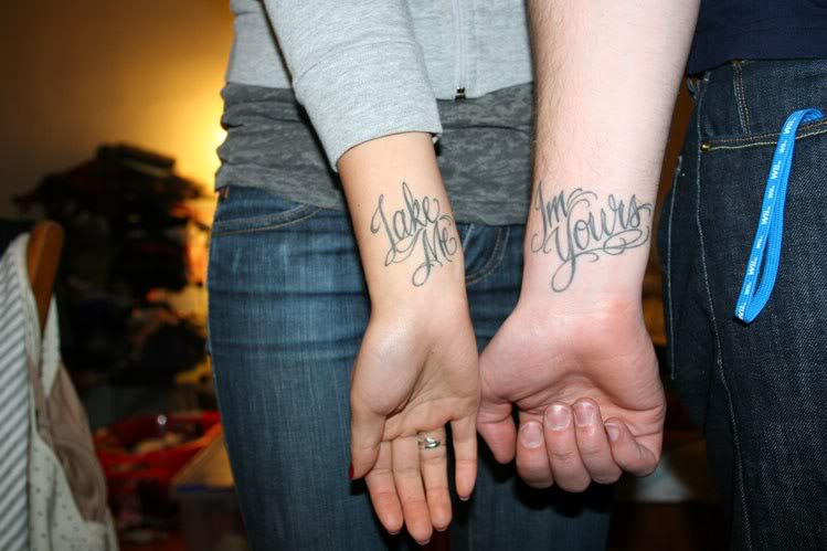 Love Quotes Tattoos For Couples on Wrist
