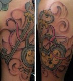 Couple Lock And Key Tattoo for Couples