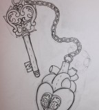Lock And Key Tattoo Sketch