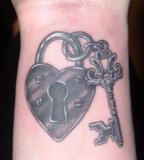 Lock wth Key Tattoo Design
