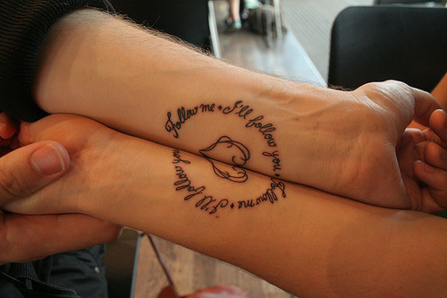 Simple Quotes Love Couples Tattoo
