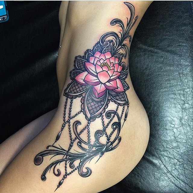 lotus-flower-tattoo-by-danielreecetattoo