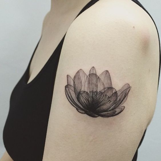 lotus xray flower tattoo