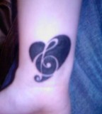 Love Of Music Wrist Tattoo