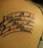 Music Notes Artbody Tattoo 