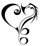 Tribal 9 Music Love Tattoo Sketch