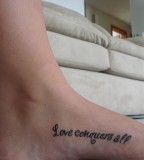 Tattoo Foot Love Conquers All