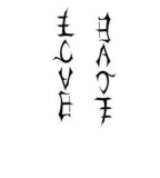 Ambigram Love Hate Scripture Tattoo Design Sketch