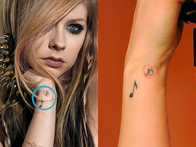 Avril Lavigne Love Hate Tattoo Meaning Small Tattoo Design