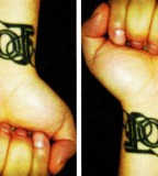 Chic Love Hate Tattoo Meaning Scripture Tattoo on Wrist