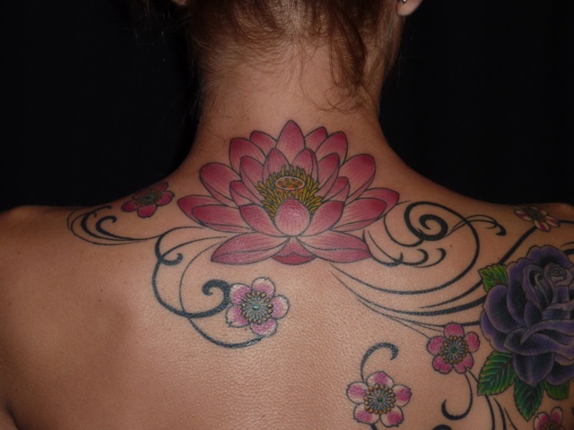 True Nature Tattoo Flowers And Swirls