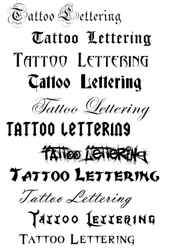 tribal tattoos lettering design