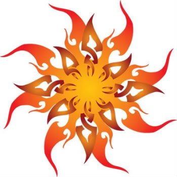 Fiery Tribal Sun Tattoo Designs and Patterns – Tribal Tattoo