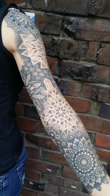 mandala sleeve tattoo