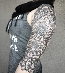 mandala-style-half-sleeve-tattoo-by-josephhaesfstattooer