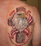 Eagle And Cross Marine Corps Tattoos