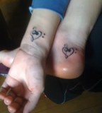 Matching Sister Ankle-Wrist Tattoos