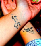 Cute Sister Wrist Tattoos