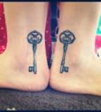 The Couple Key Of Me Ankle Tattoo