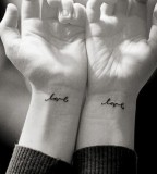 Matching Inner Wrist Tattoos For Couples