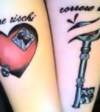 Amazing Heart and Its Key Tattoos for Couple